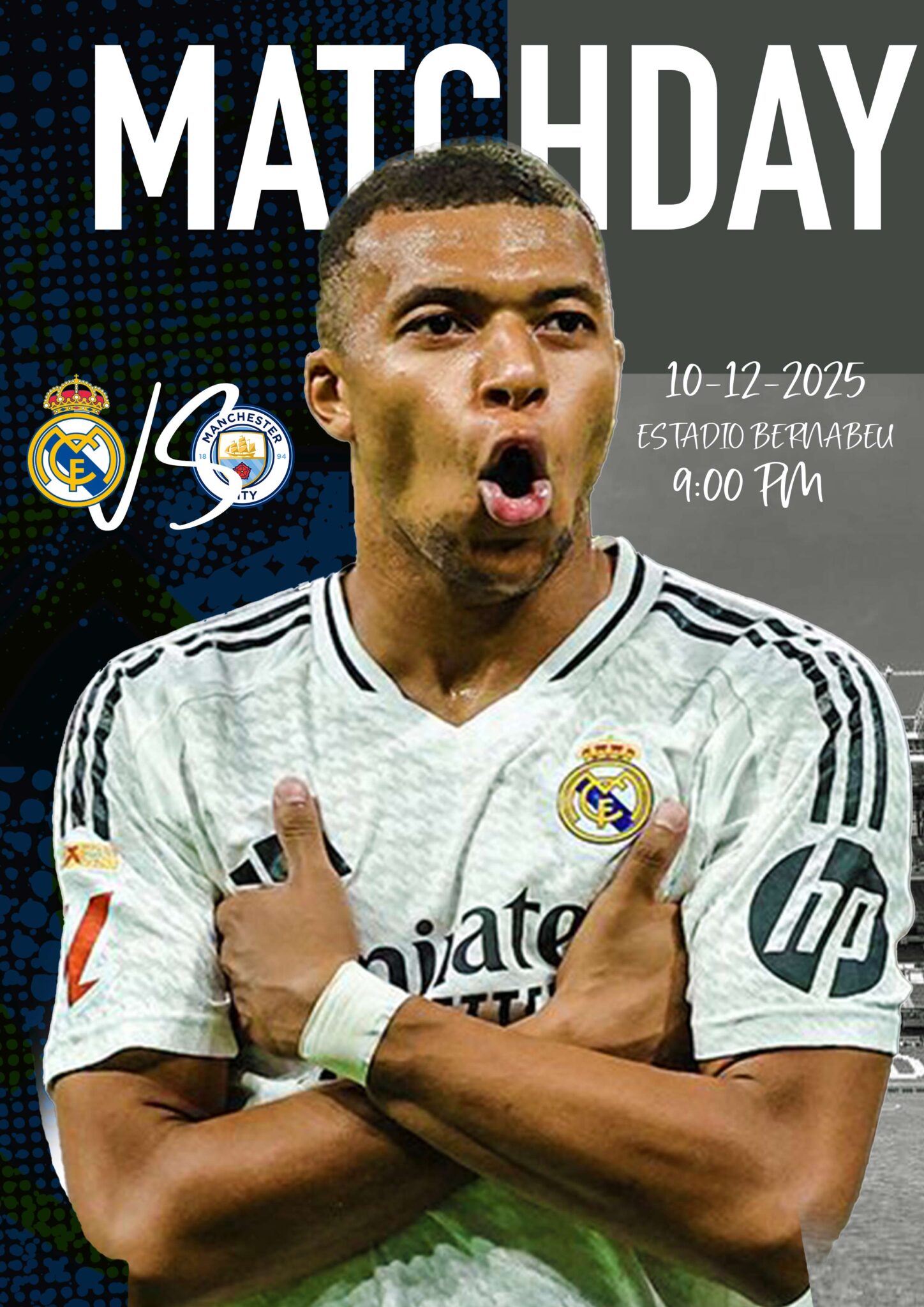 real madrid manchestercity poster